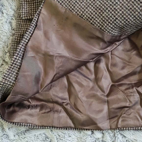 VTG Barney's 100% Wool Suit Jacket Tweed Small - Picture 6 of 13